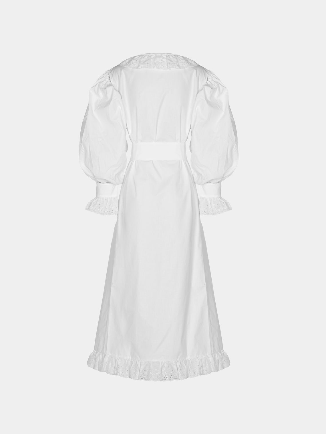 Loretta Caponi - Ursula Embroidered Cotton Dress | Size: S -  - ABASK