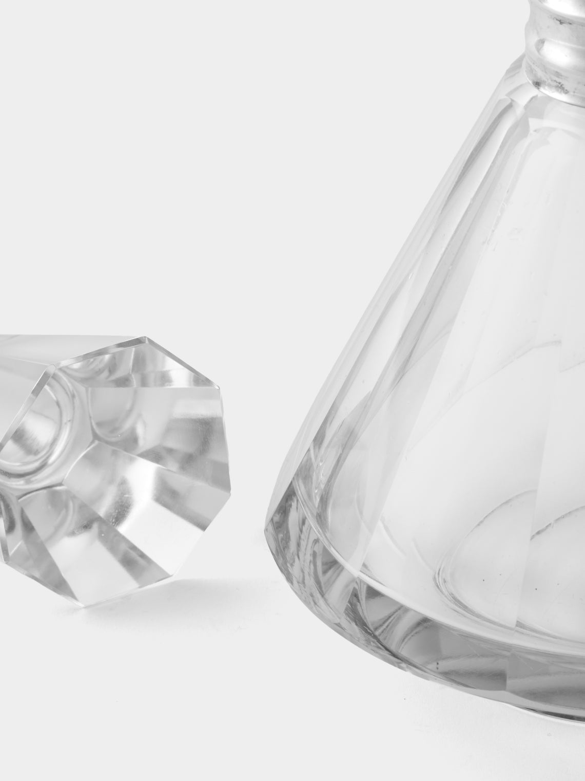 Antique and Vintage - 1933 Art Deco Milanese Miracoli Crystal Decanter - Clear - ABASK