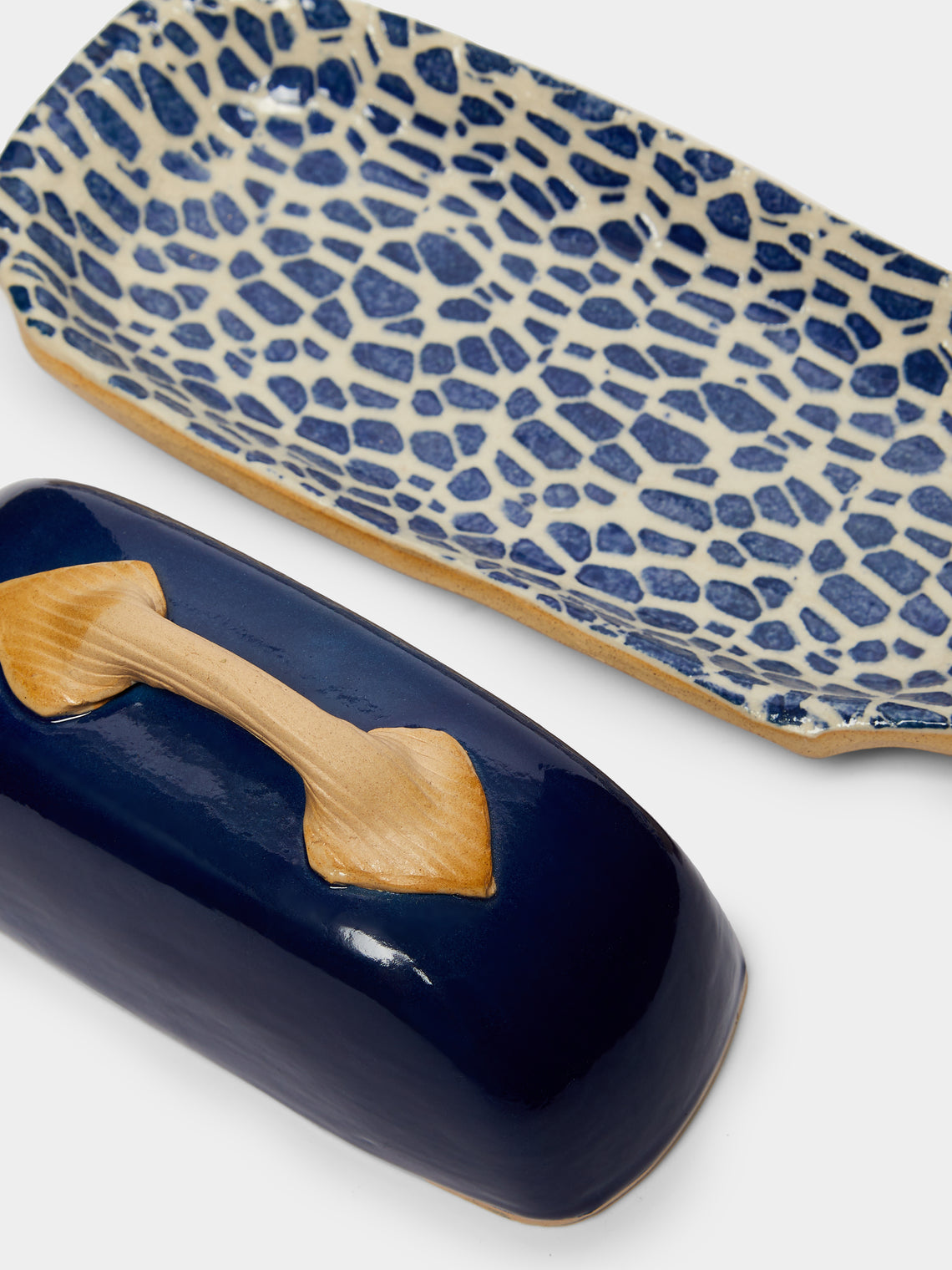 Terrafirma Ceramics - Hand-Printed Ceramic Butter Dish -  - ABASK