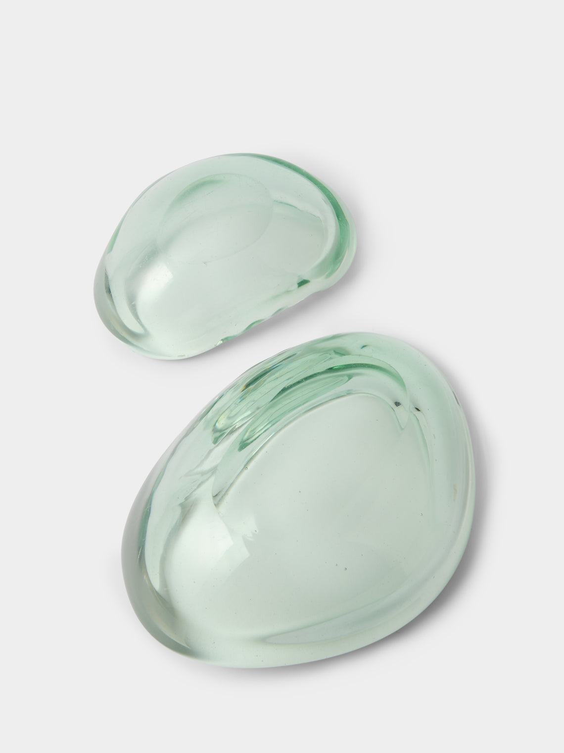 Antique and Vintage - 1945 Flavio Poli for Seguso Vetri d'Arte Glass Shell Dish - Green - ABASK