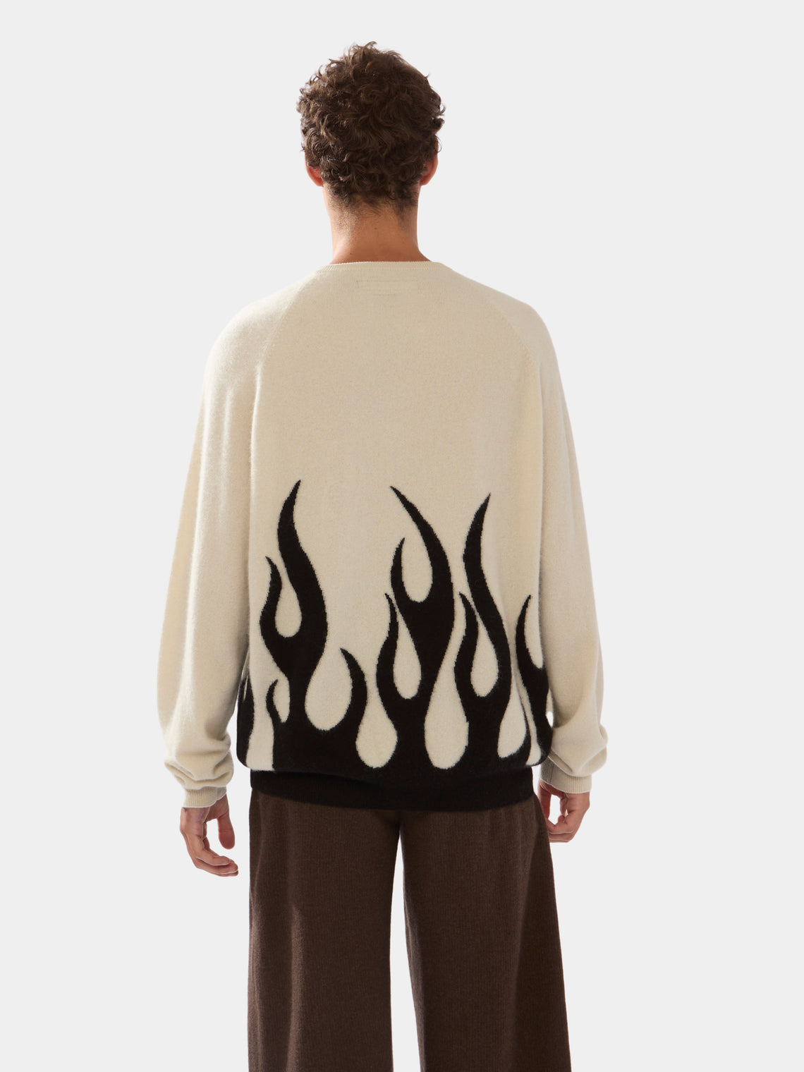Men's Sylvie Fleury Flame Cashmere R-Neck Sweater