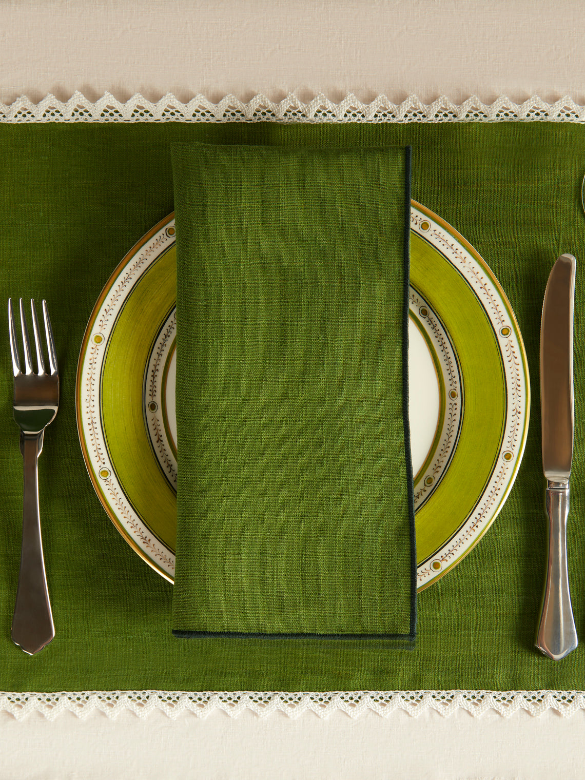 Borgo delle Tovaglie - Filo Linen Extra Large Napkins (Set of 4) - Green - ABASK