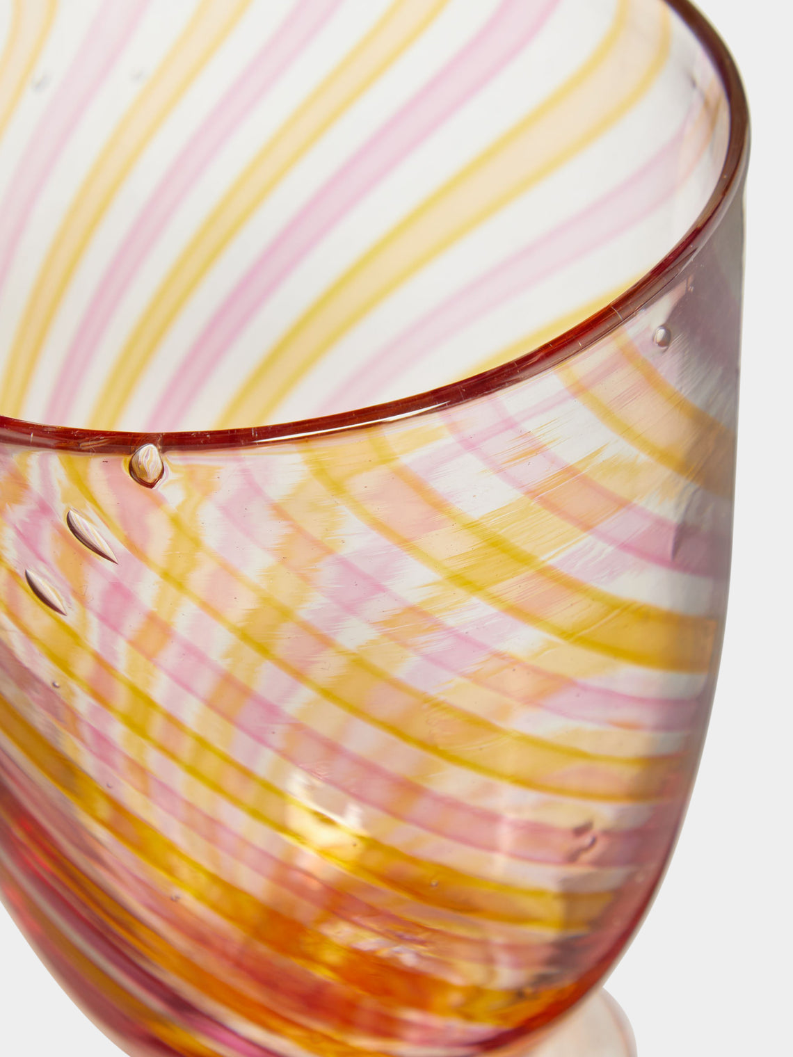 Emsie Sharp - Hand-Blown Striped Water Glass -  - ABASK