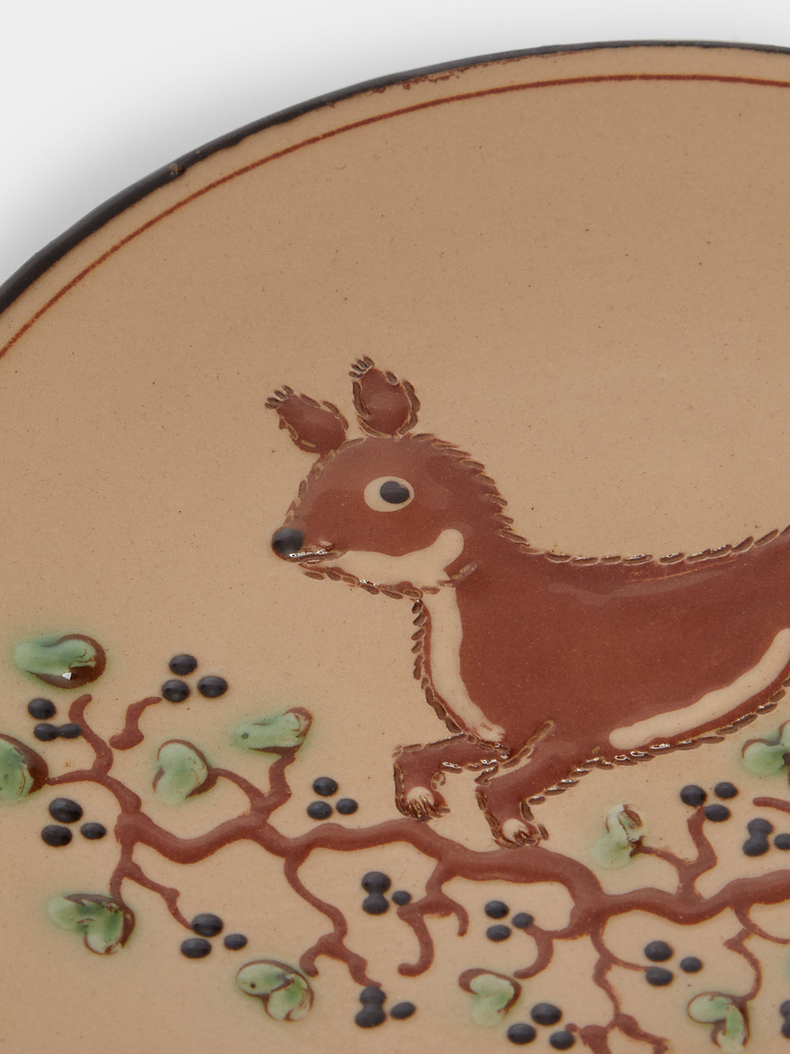Poterie d’Évires - Animals Hand-Painted Ceramic Dessert Plates (Set of 4) -  - ABASK