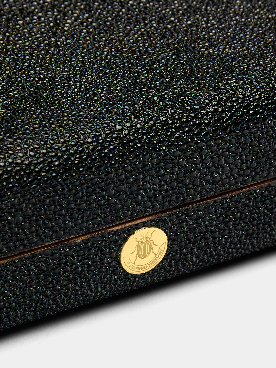 Forwood Design - Faux Shagreen Travel Backgammon Set - Black - ABASK