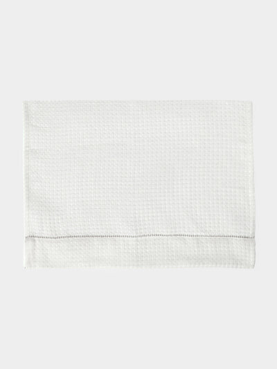 Volga Linen - Liège Hem-Stitch Linen Hand Towels (Set of 4) -  - ABASK - 