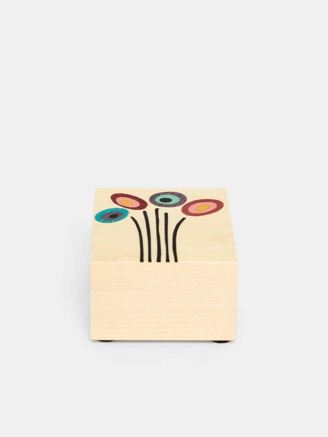 Kevin Stamper - Miro Bouquet Wood Small Jewelry Box - Cream - ABASK - 