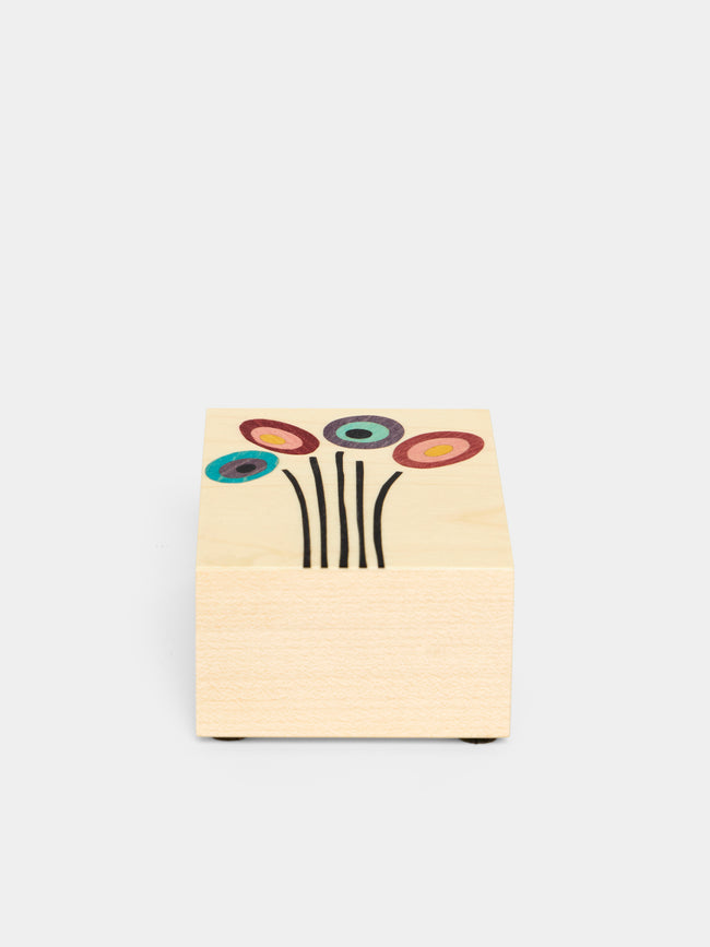 Kevin Stamper - Miro Bouquet Wood Small Jewelry Box - Cream - ABASK - 