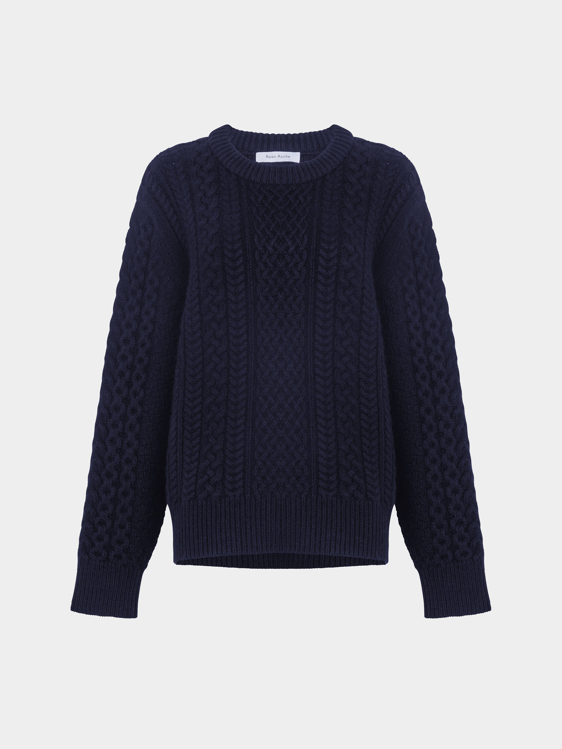 Ryan Roche - Cashmere Cable-Knit Crew-Neck Sweater | Size: S -  - ABASK - 
