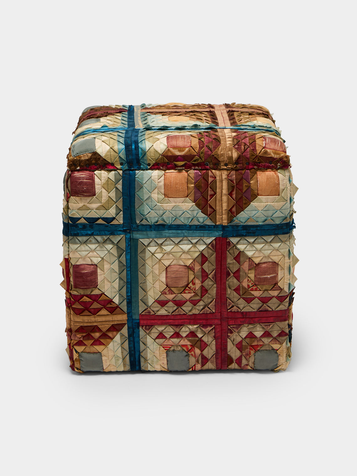 By Walid - 19th-Century Victorian Silk Storage Stool - Multiple - ABASK