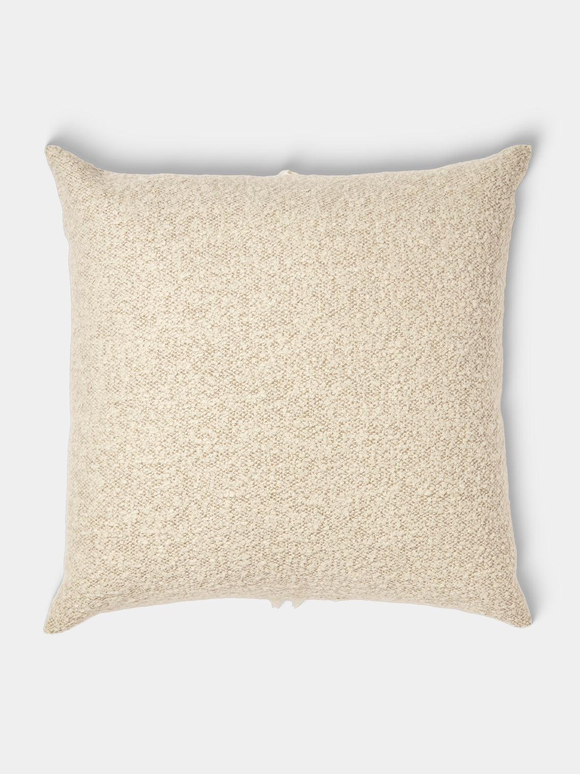 de Le Cuona - Attenborough Wool and Linen Zip-Detail Cushion (21.5in/55cm) - Cream - ABASK - 