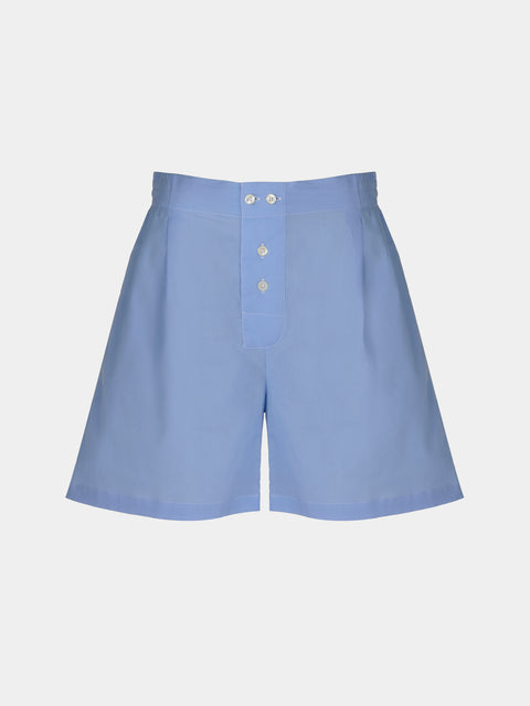 Sebline - Cotton Boxer Shorts | Size: S - Light Blue - ABASK - 