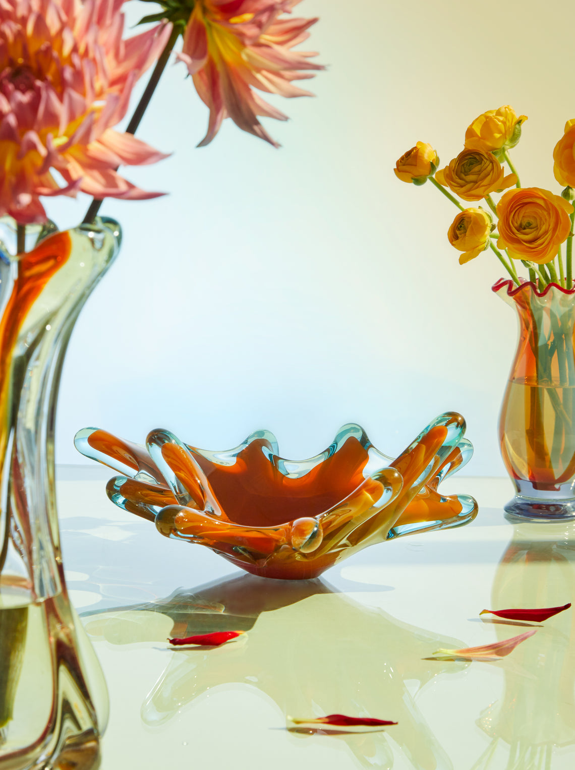 Antique and Vintage - Mid-Century Glass Centrepiece -  - ABASK