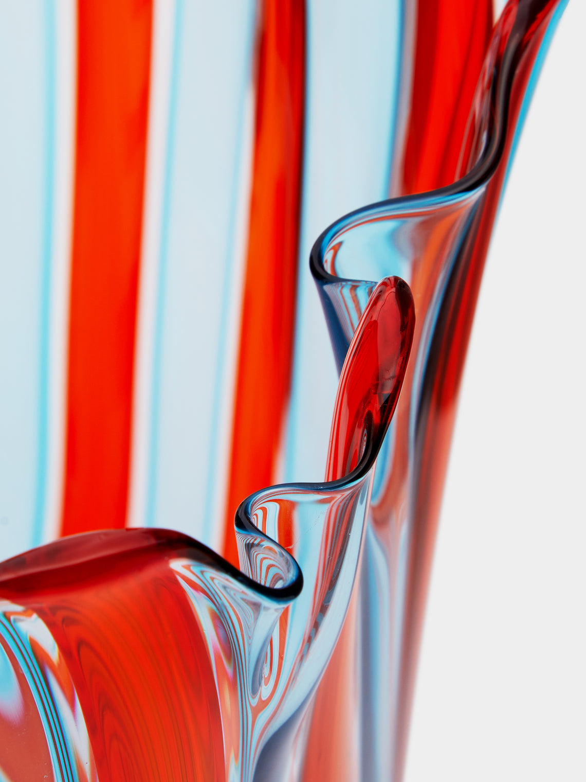Venini - Fazzoletto Hand-Blown Murano Glass Medium Vase -  - ABASK