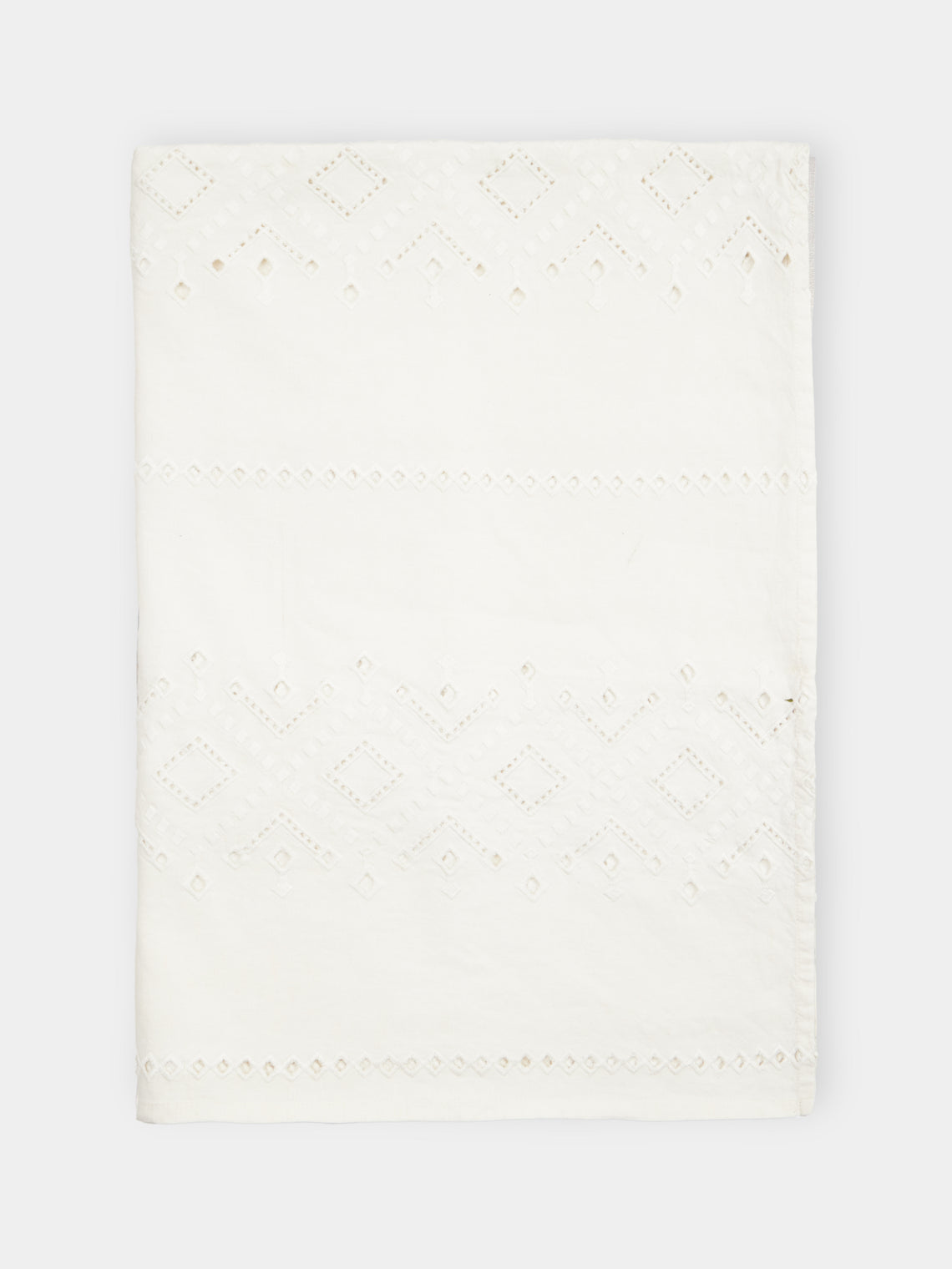 Esencial Hogar - Ojete Embroidered Linen Large Rectangular Tablecloth -  - ABASK - 