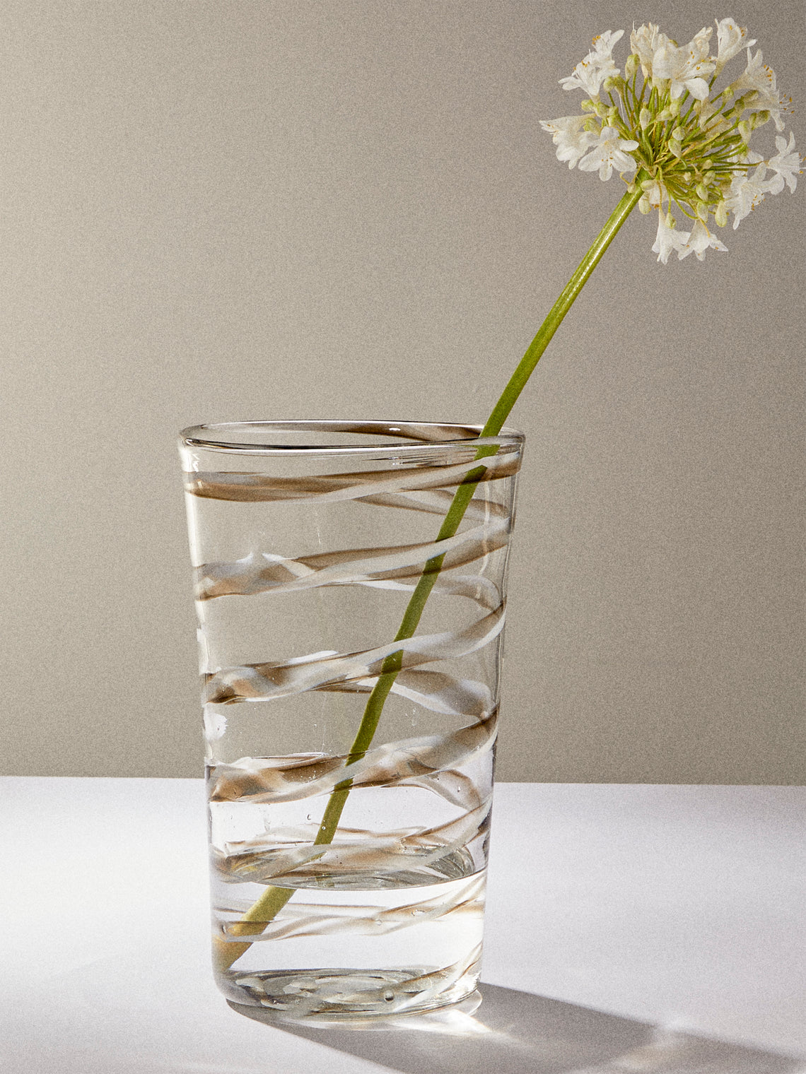 Antique and Vintage - 1950s Murano Glass Vase (11in/28.5cm) - Clear - ABASK