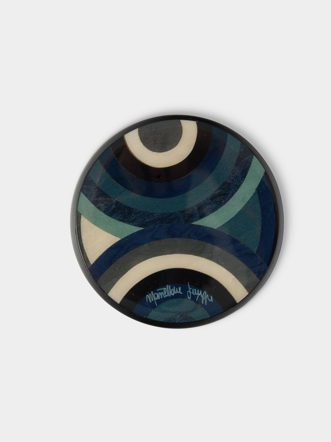 Mastellone Giuseppe - Wood Inlay Coasters (Set of 6) - Blue - ABASK