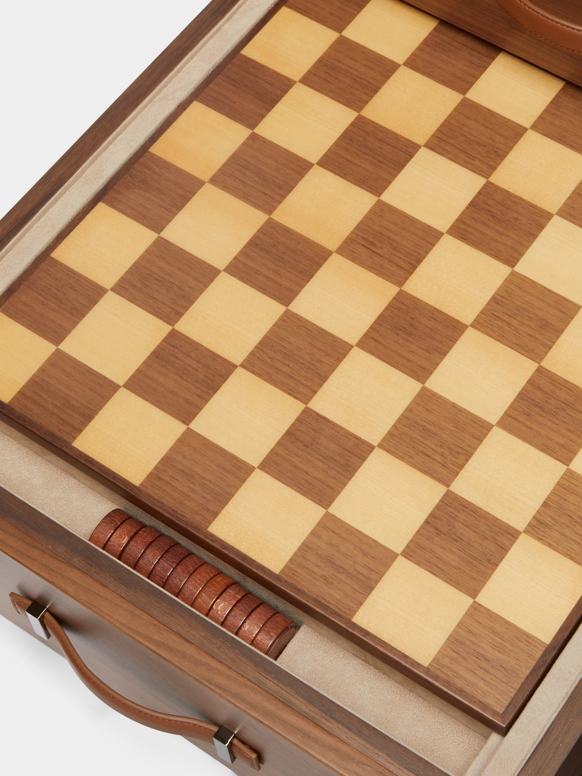 Agresti - Walnut Backgammon, Checkers, Chess, Dominoes and Roulette Compendium -  - ABASK
