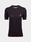 B.B. Wallace - Indiana Cotton Pointelle T-Shirt | Size: S - Black - ABASK - 