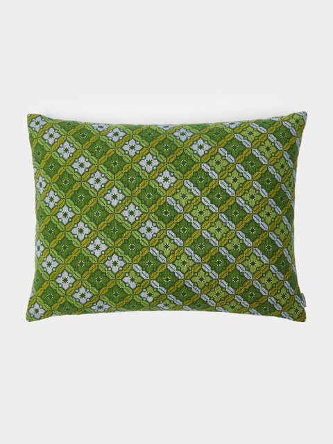 Kissweh - Abir Hand-Embroidered Cotton Cushion -  - ABASK - 