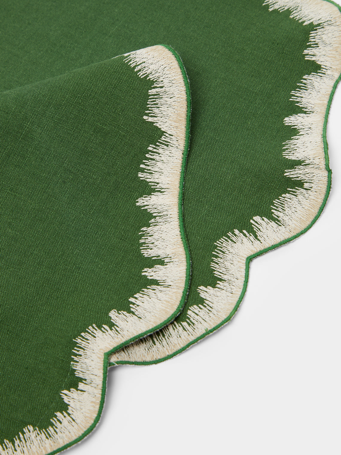 Los Encajeros - Valver Embroidered Linen Placemats (Set of 4) -  - ABASK