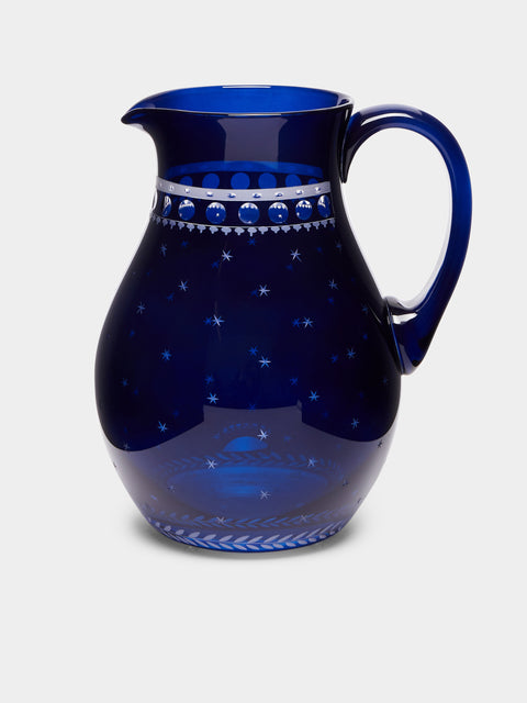 Artel - Staro Hand-Engraved Crystal Jug (51oz/1.5L) - Blue - ABASK - 