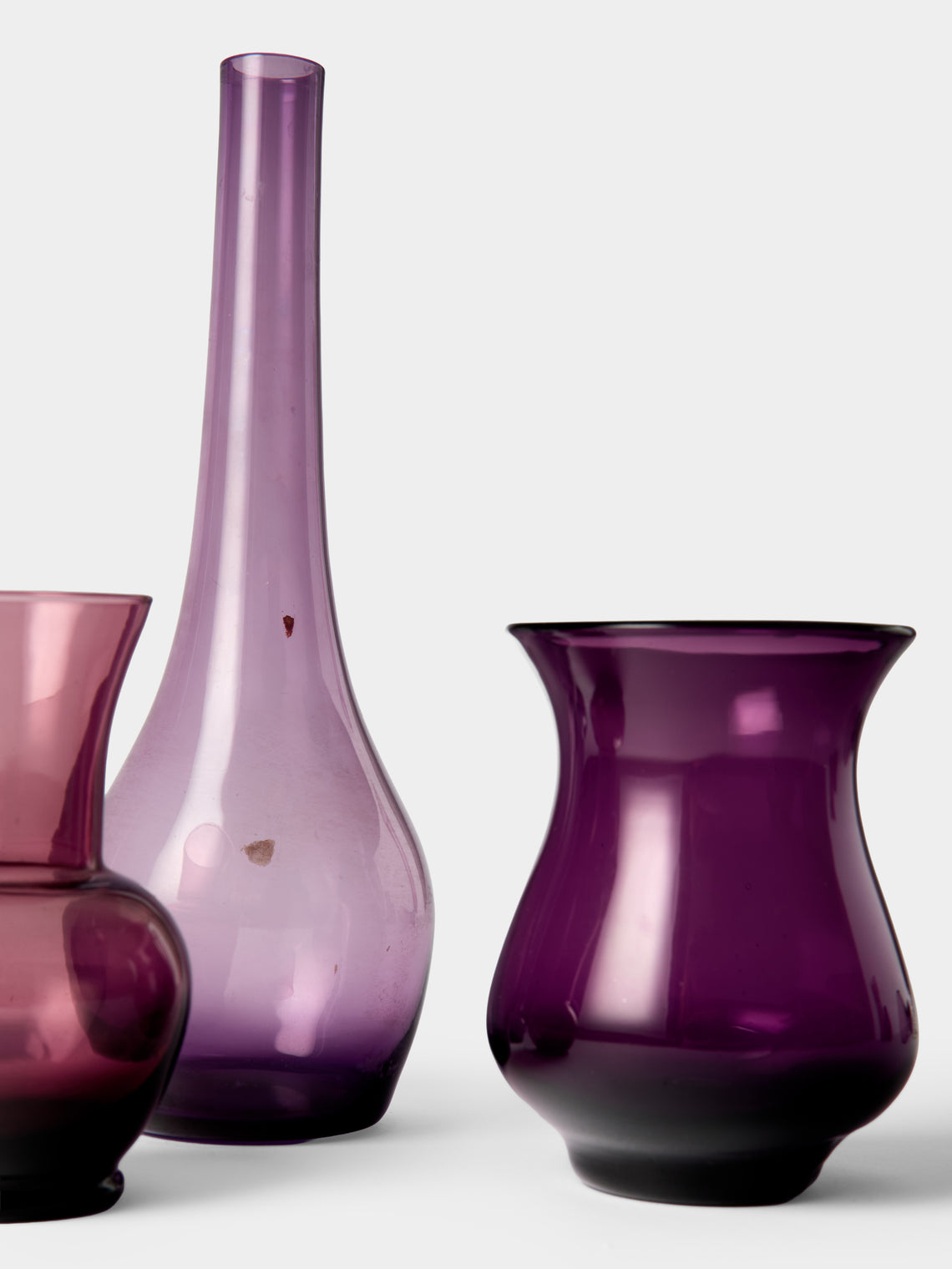Antique and Vintage - Mid-Century Glass Bud Vases (Set of 8) - Purple - ABASK