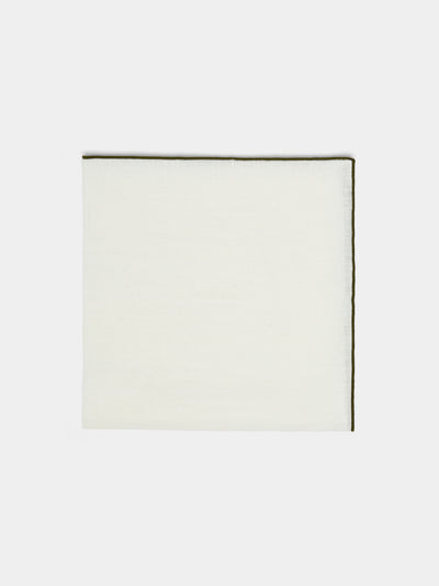 Madre Linen - Hand-Dyed Linen Contrast-Edge Napkins (Set of 4) -  - ABASK - 