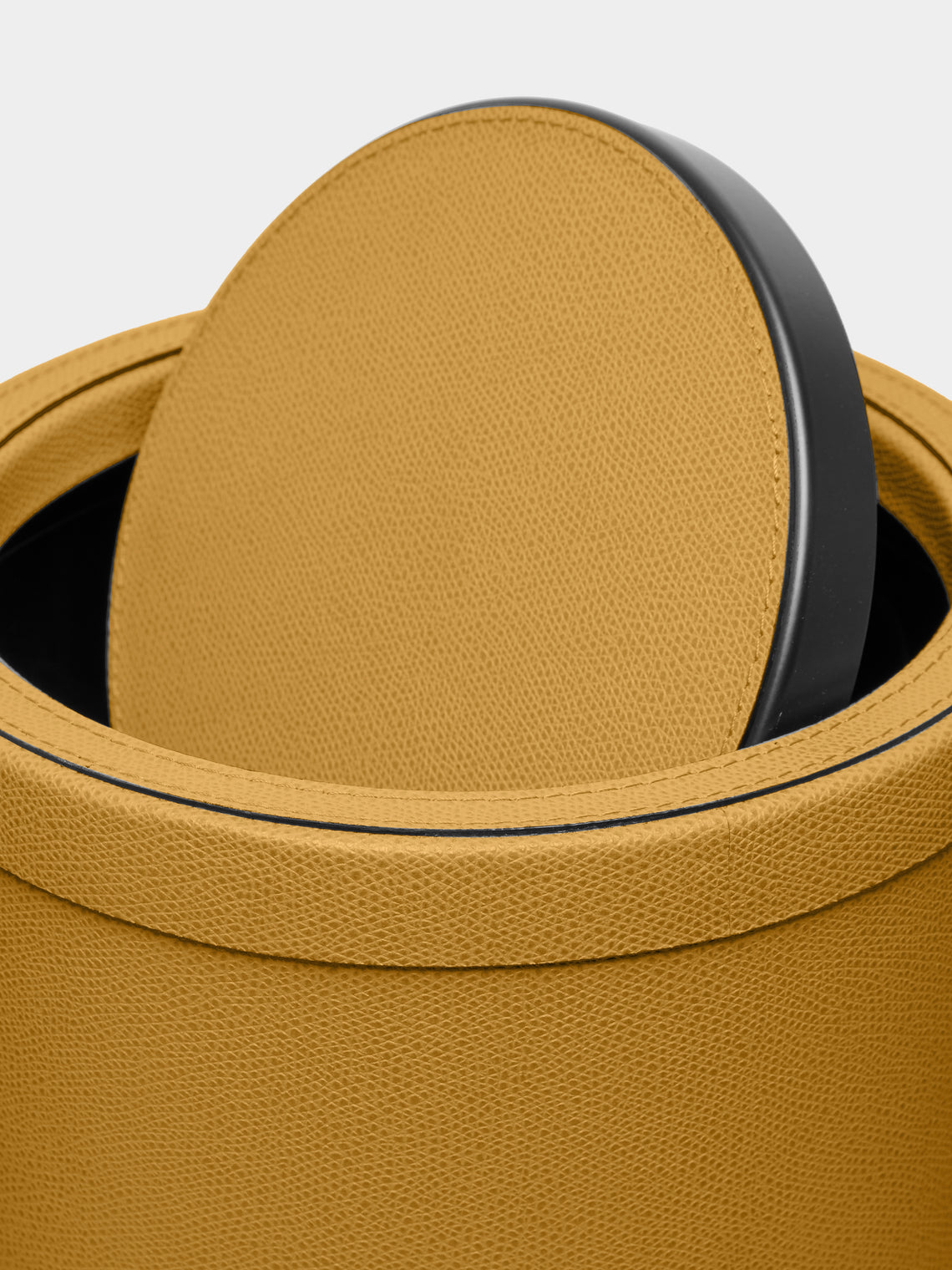 Giobagnara - Leather Swing Round Bin - Yellow - ABASK