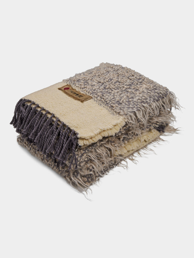 The House of Lyria - Nutrice Mohair and Cotton Throw (78.5in/2m) - Gray - ABASK