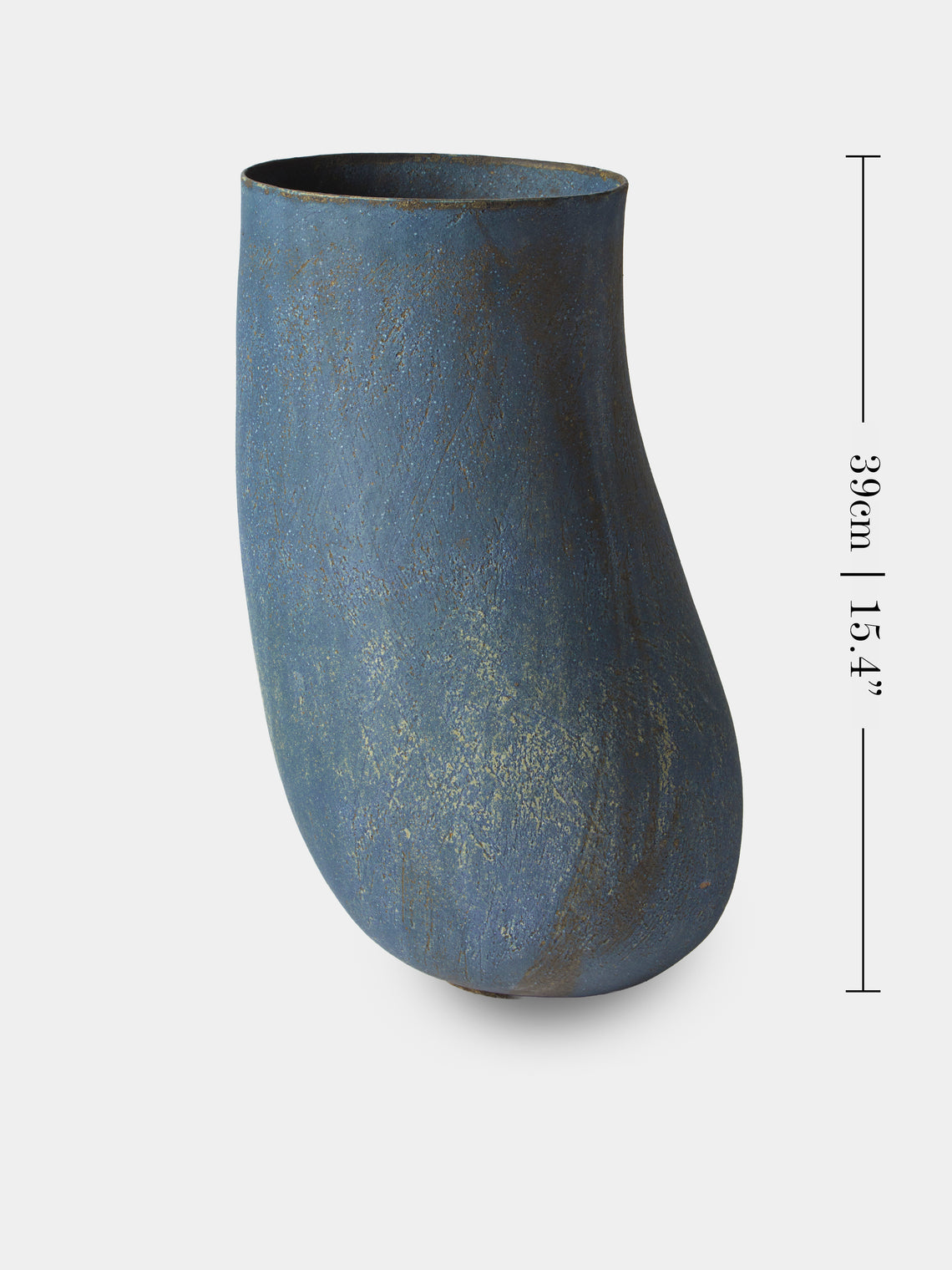 Linda Ouhbi - 39/2025 Hand-Built Stoneware Vase (15.5in/39cm) - Blue - ABASK