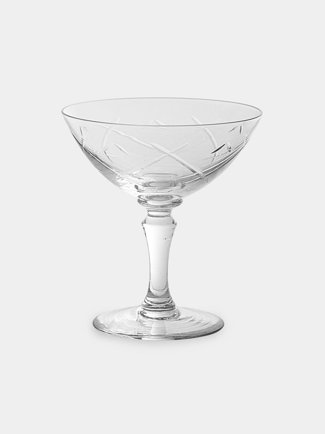 Antique and Vintage - 1940s Crystal Champagne Coupes (Set of 10) - Clear - ABASK