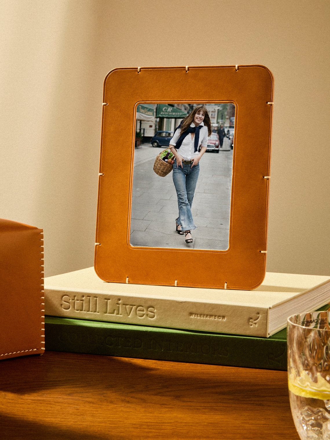 Otzi Studio - Billet Leather and Oak Photo Frame (5x7") - Natural - ABASK