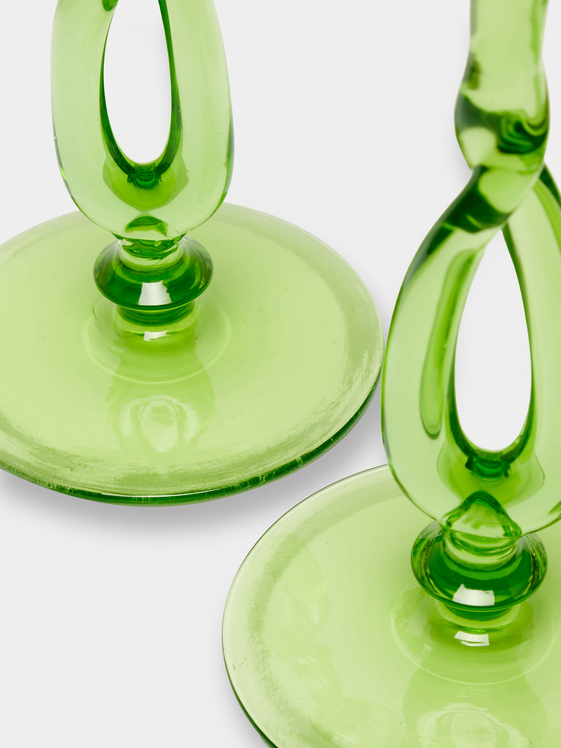Antique and Vintage - 1920s Frederick Carder for Steuben Glass Candlesticks (Set of 2) -  - ABASK