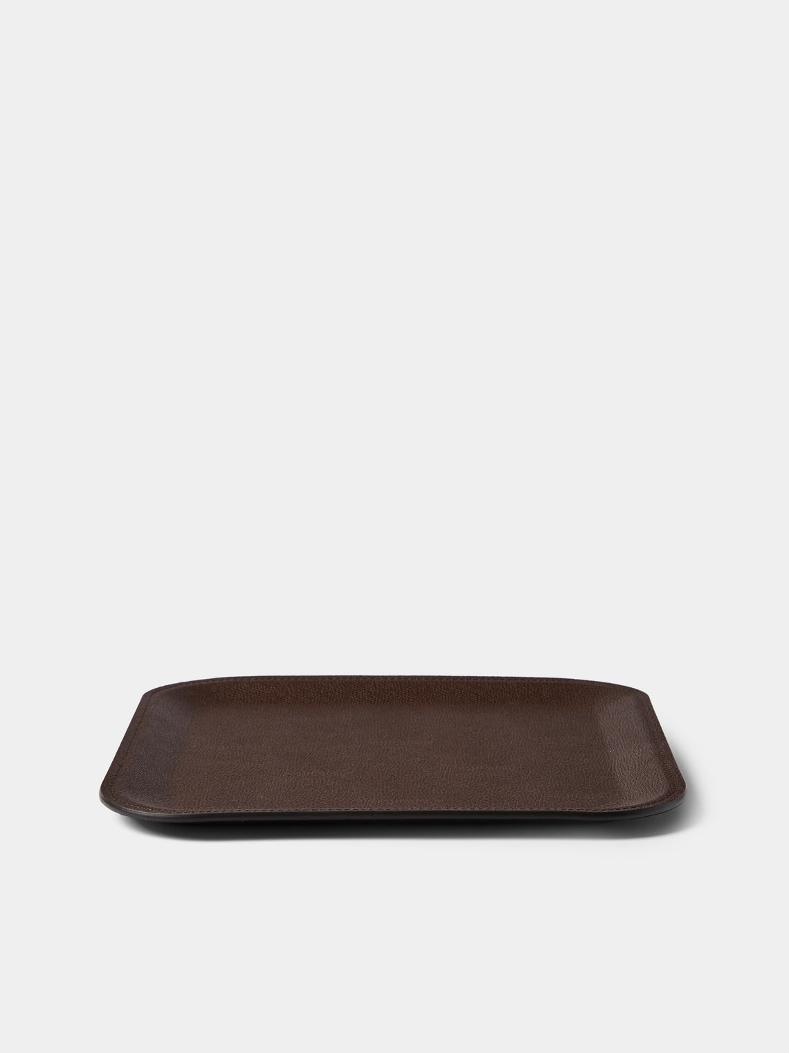 Pinetti - Victor Leather Trinket Tray (10in/25cm) - Dark Brown - ABASK