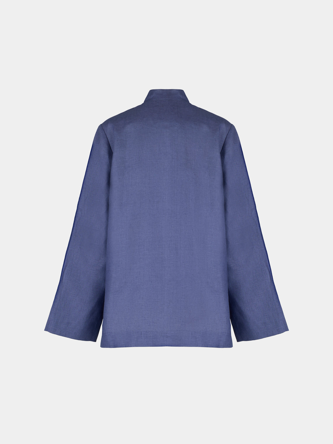 Yali Milano - The Portofino Linen Blazer | Size: S - Blue - ABASK