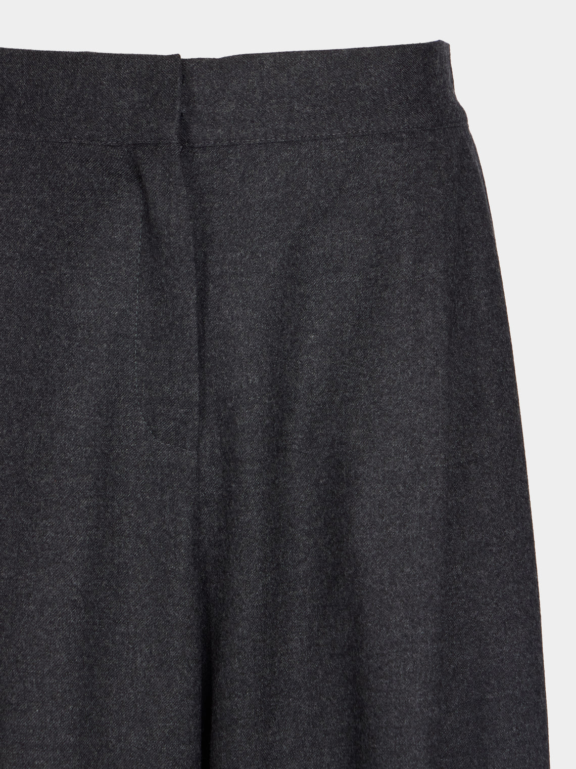 Dusan - Flanella Wool Wide-Leg Trousers | Size: S - Gray - ABASK