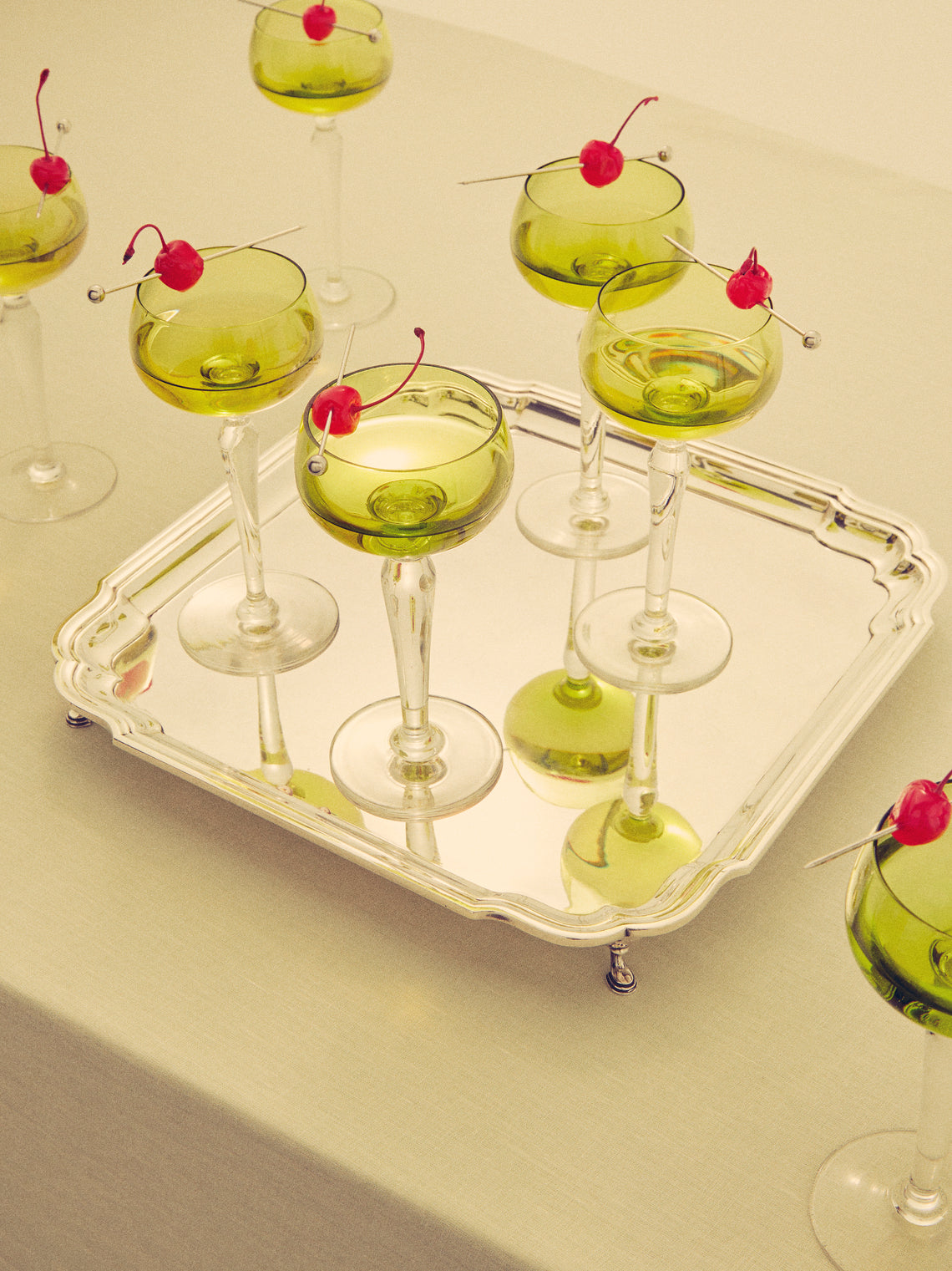 Antique and Vintage - 1940s Val Saint Lambert Crystal Hock Wine Glass (Set of 10) -  - ABASK