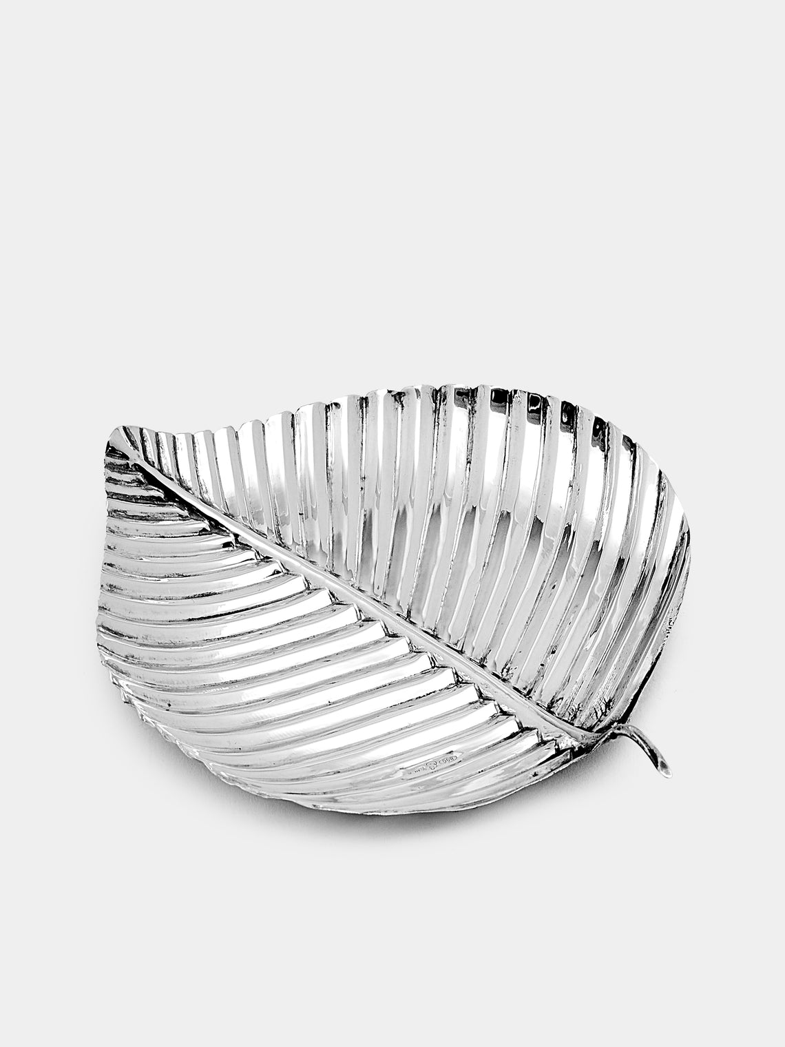 Antique and Vintage - 1970s Solid Silver Leaf Dish - Silver - ABASK