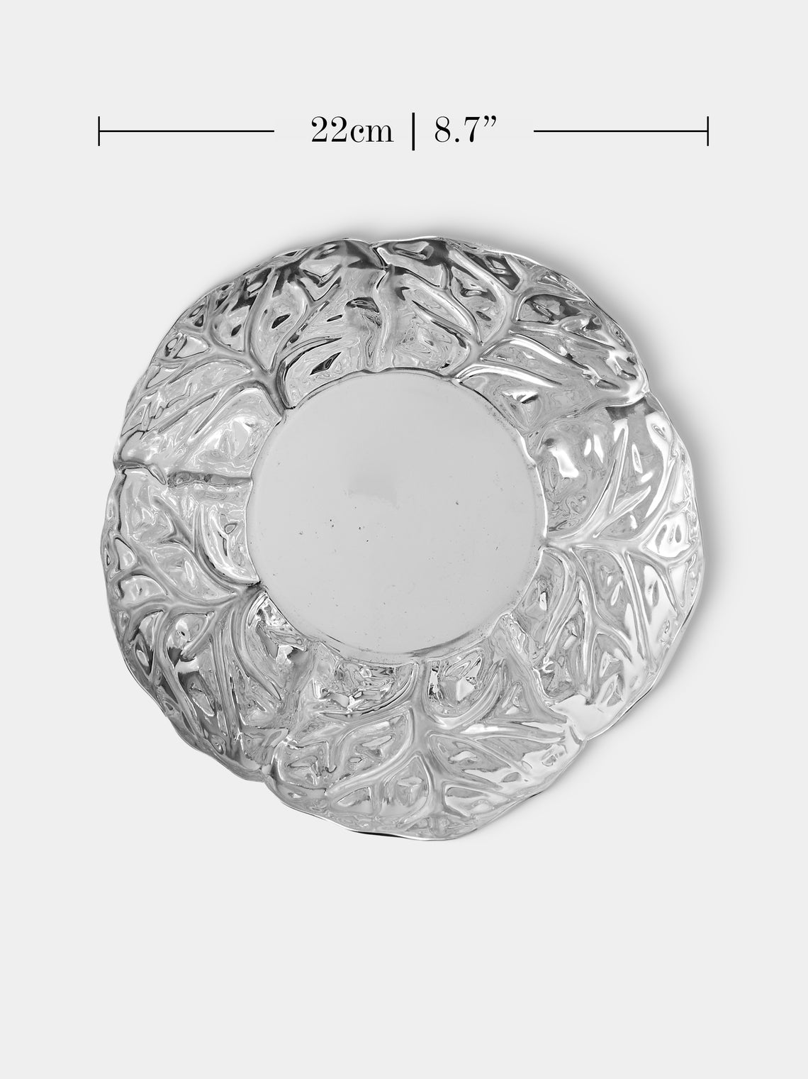 Antique and Vintage - 1970s Silver-Plated Cabbage Salad Bowl - Silver - ABASK