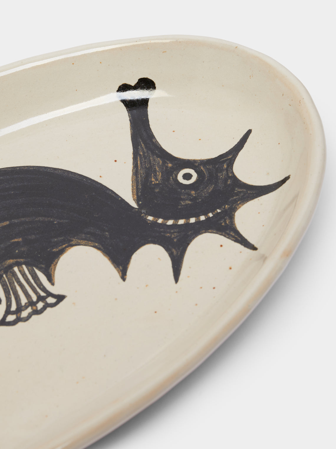 Antique and Vintage - 1970s Yvonne Tison Seahorse Ceramic Platter -  - ABASK