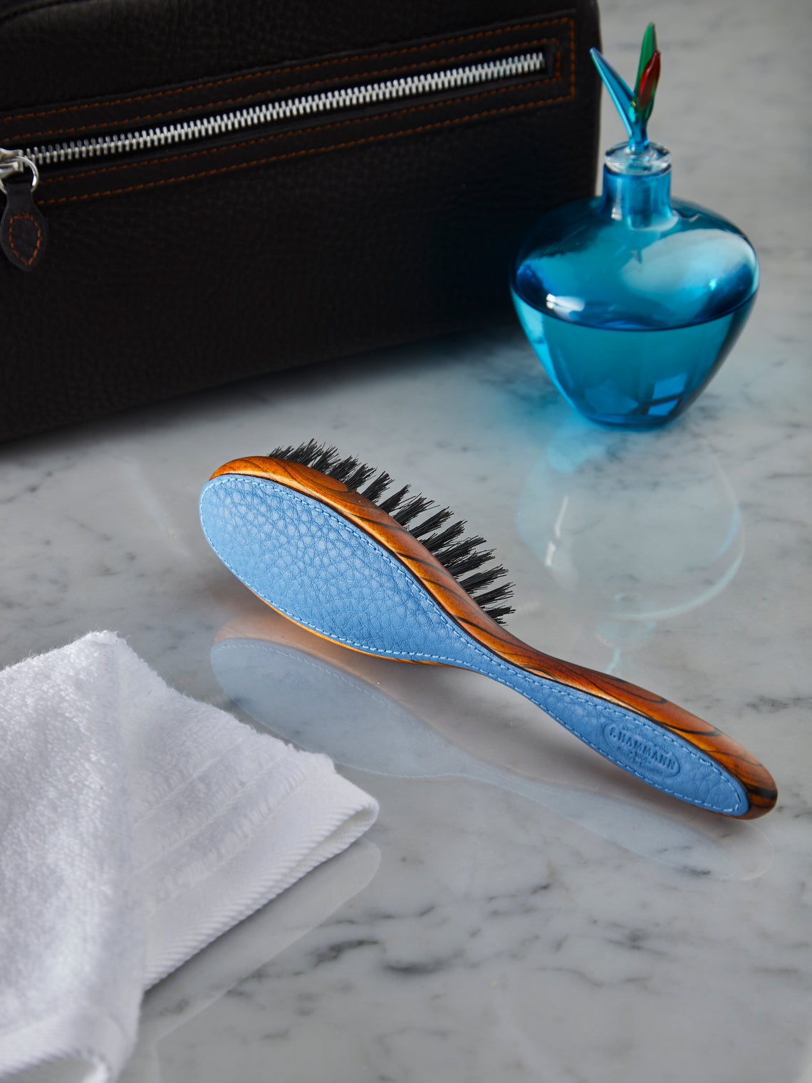 F. Hammann - Leather Cabinet-Style Hairbrush -  - ABASK