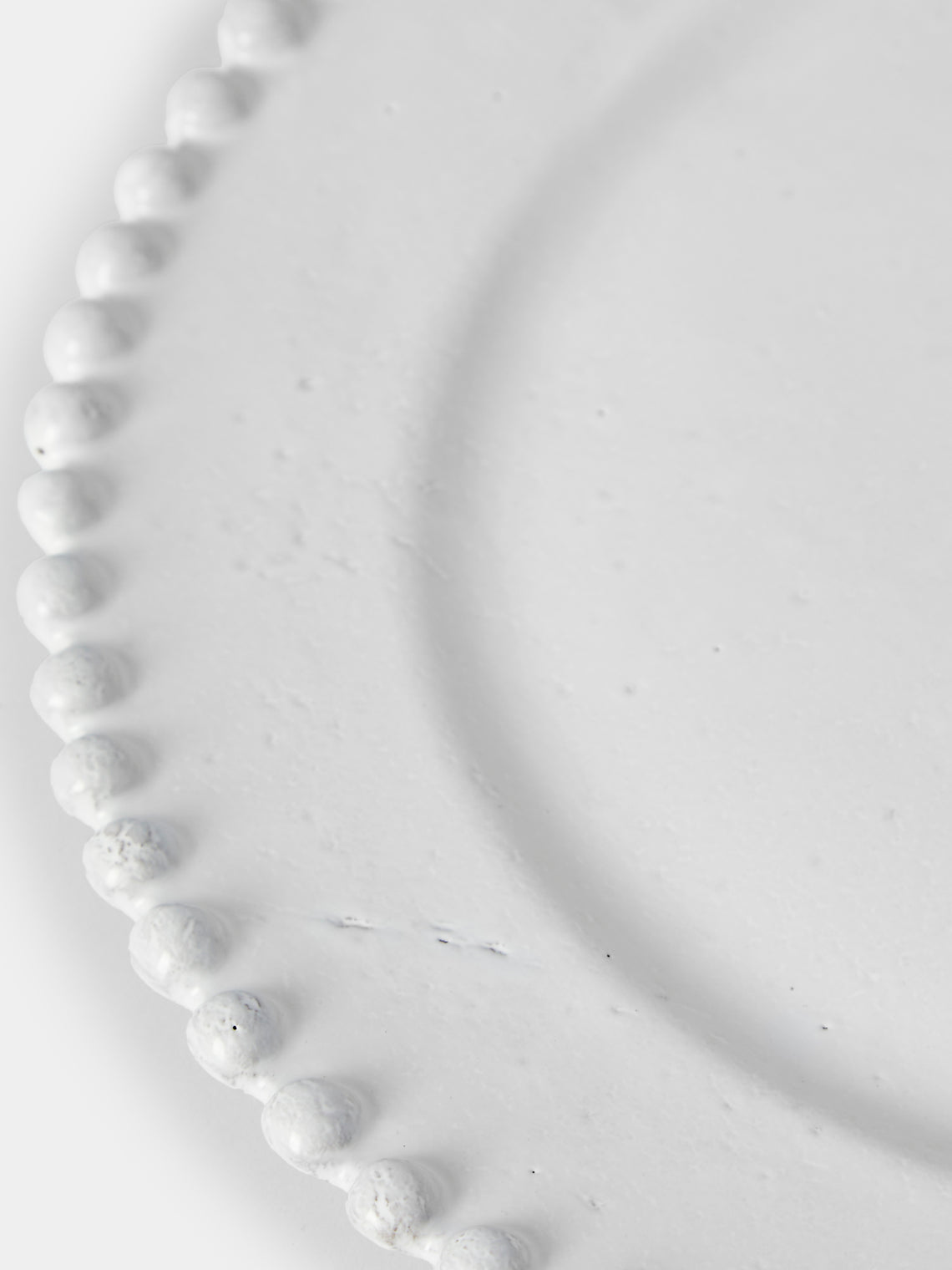 Astier de Villatte - Hand-Glazed Ceramic Large Dinner Plate - White - ABASK