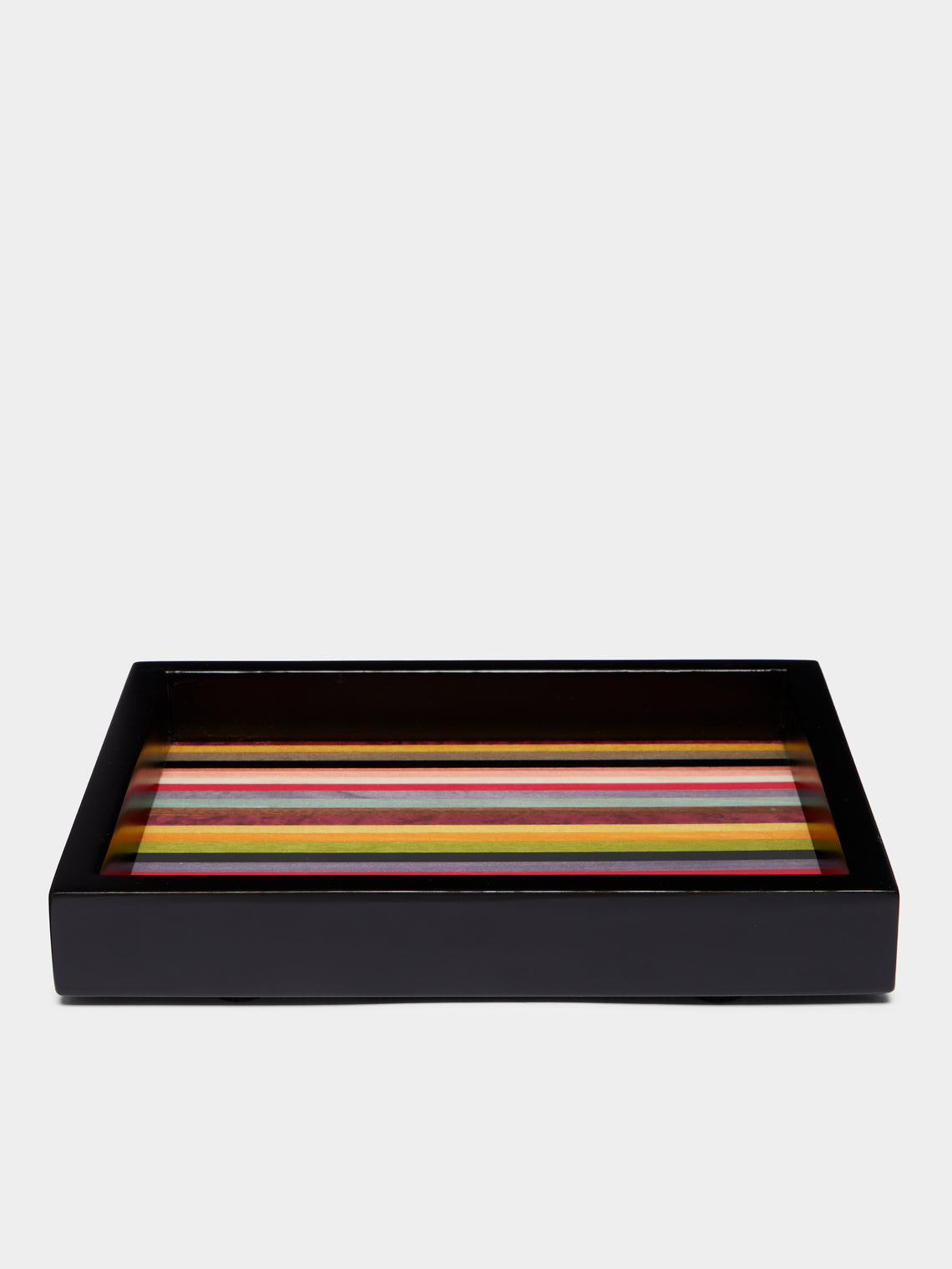 Biagio Barile - Stripes Wood Inlay Tray -  - ABASK