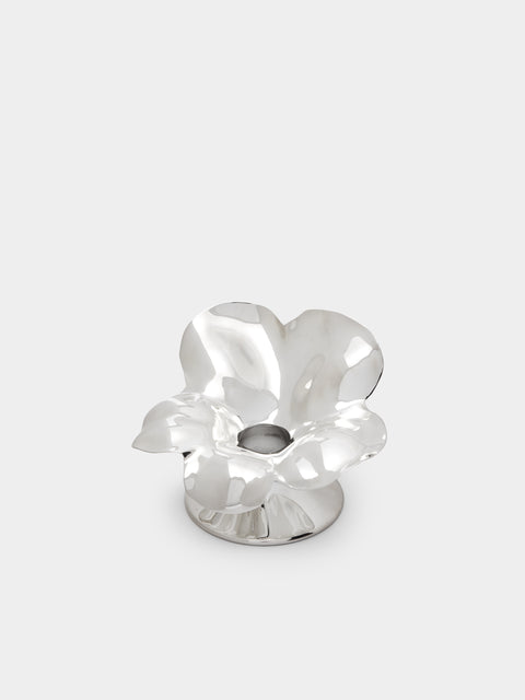 De Vecchi - Flor Bugia Silver-Plated Mini Candle Holder -  - ABASK - 