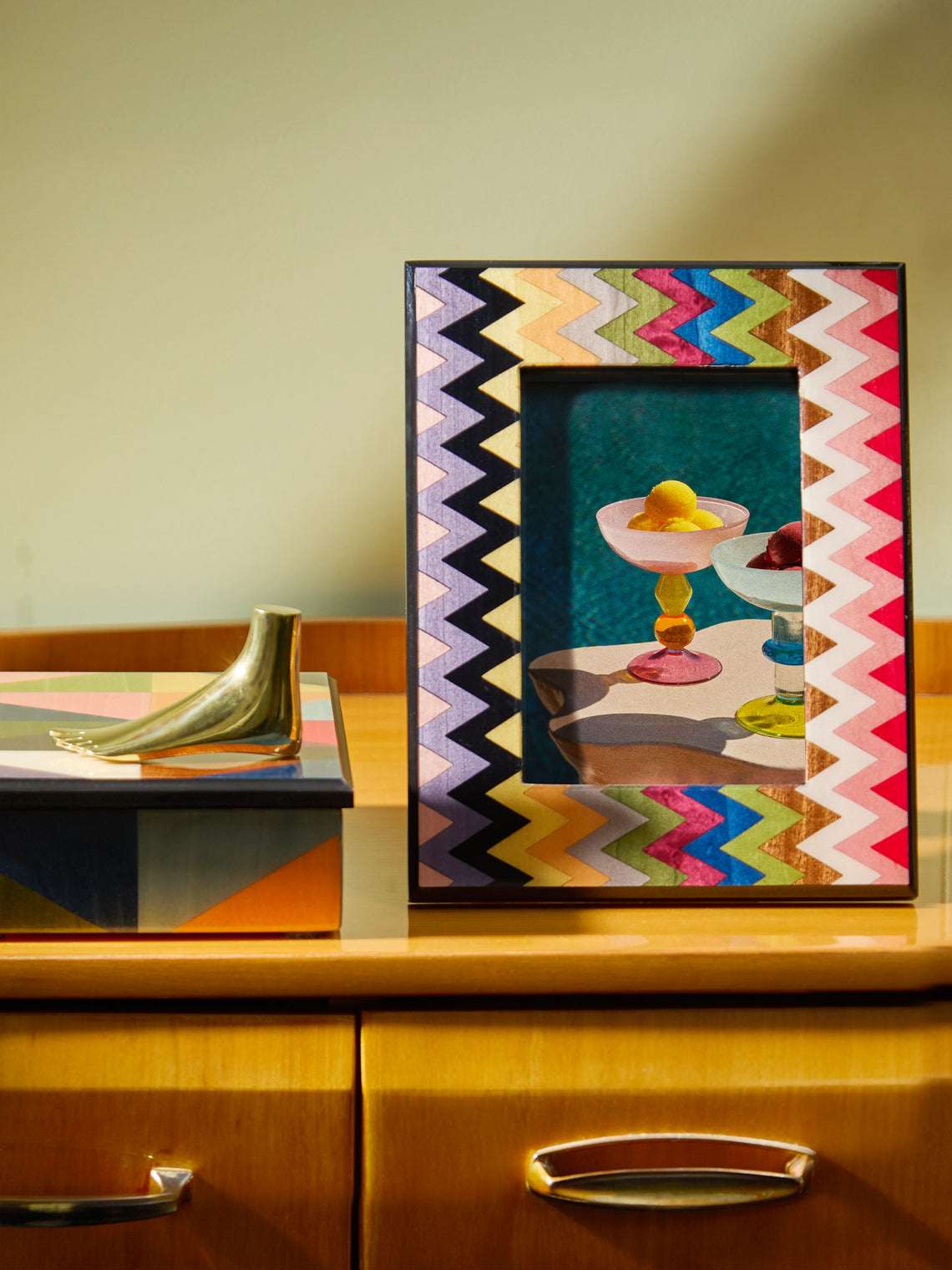 Biagio Barile - Chevron Wood Inlay Photo Frame -  - ABASK