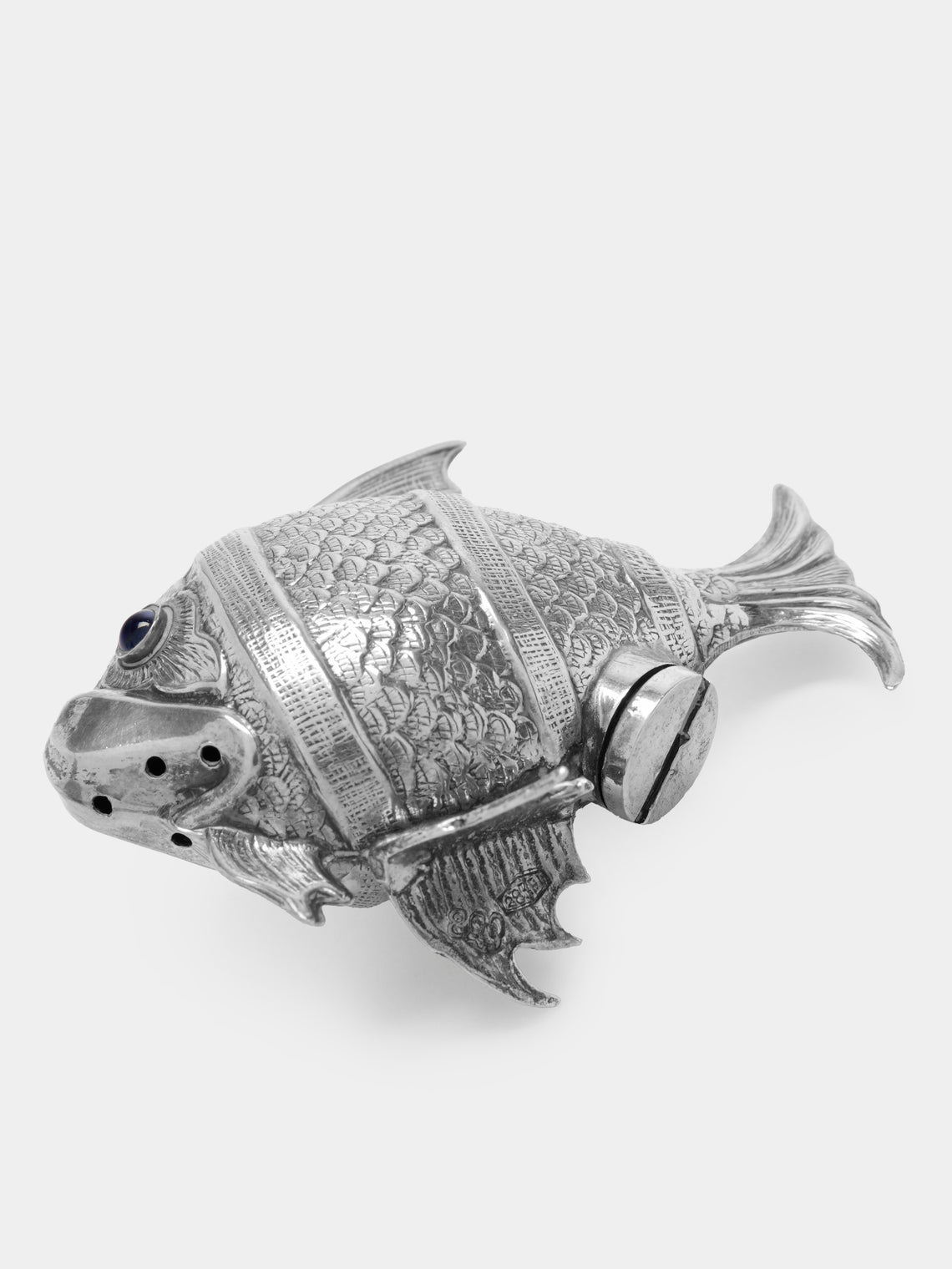 Antique and Vintage - Early-20th Century Solid Silver Fish Salt and Pepper Shakers -  - ABASK