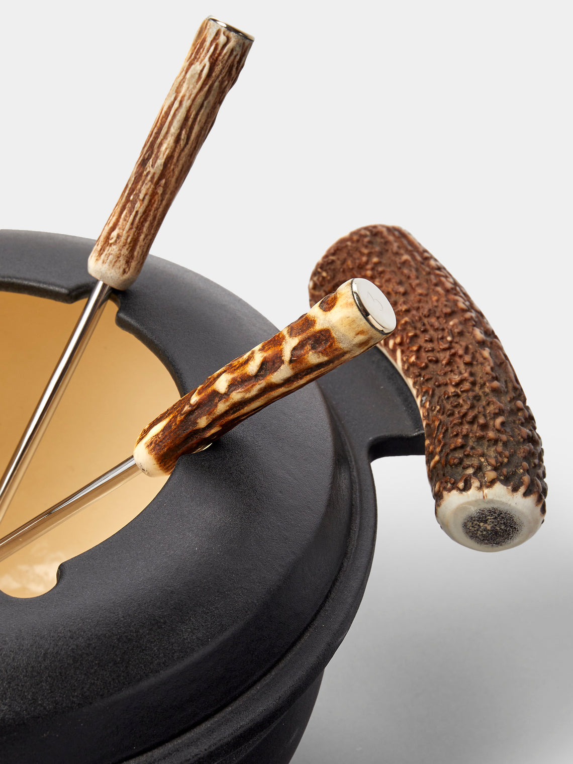 Lorenzi Milano - Stag Antler Fondue Set - Black - ABASK