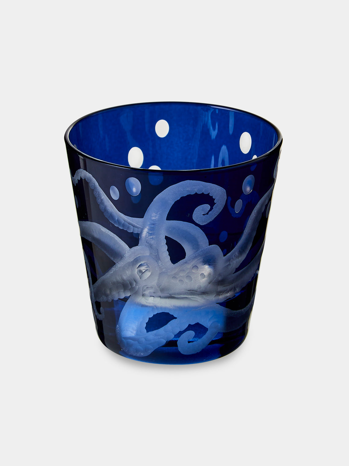 Artel - Sea Life Hand-Engraved Crystal Shot Glasses (Set of 6) - Blue - ABASK