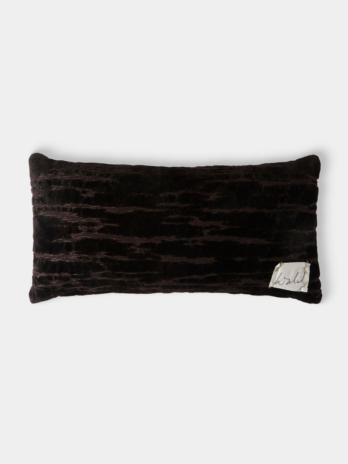 By Walid - 17th-Century Flemish Tapestry Linen and Velvet Cushion (12in/30cm) - Multiple - ABASK